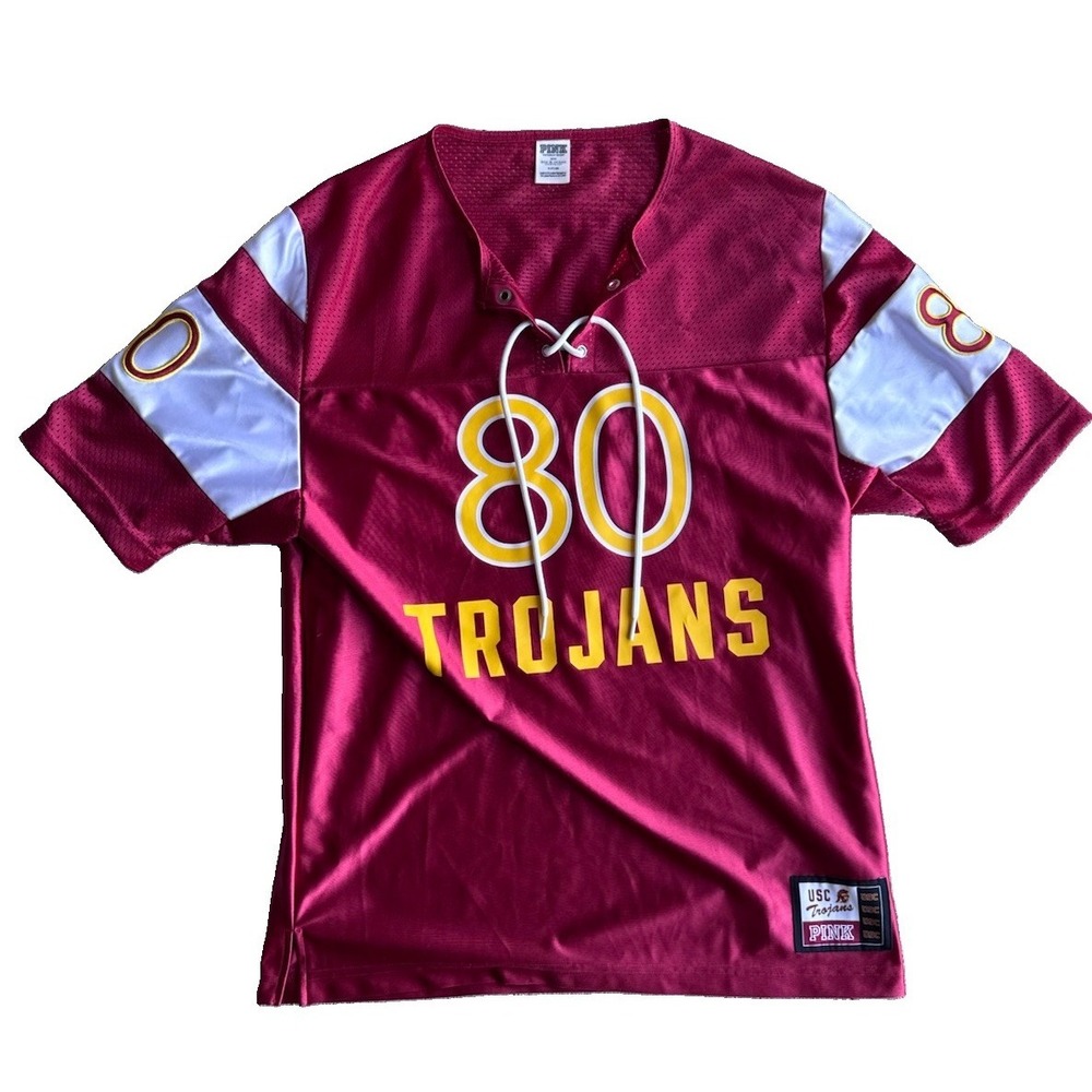 USC Trojans Jersey #80 Victorias Secret Pink W/ 5th & Ocean Shirt